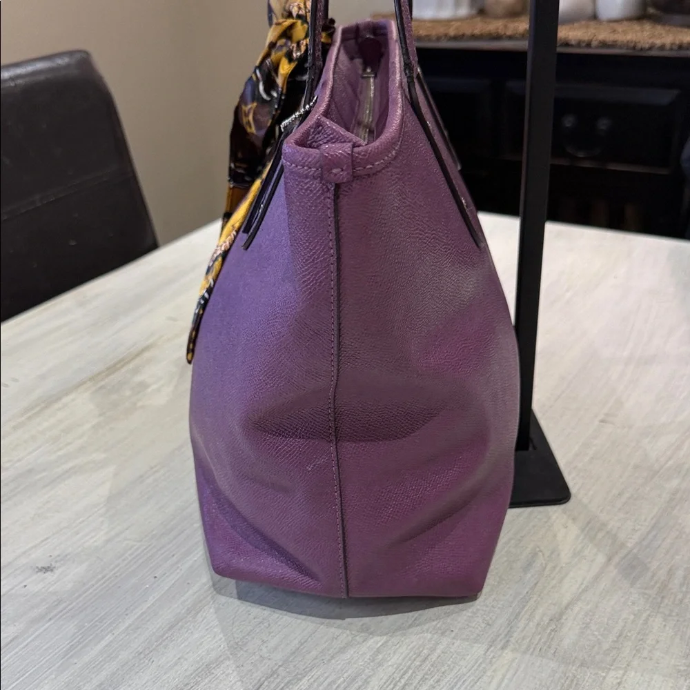 Coach Violet Tote Bag with Yellow Scarf - Picture 5 of 14